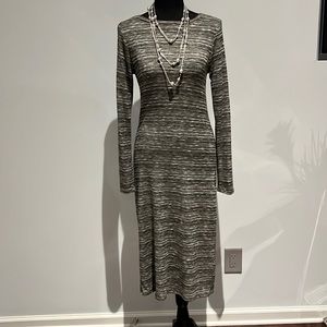 Knit long sleeved dress